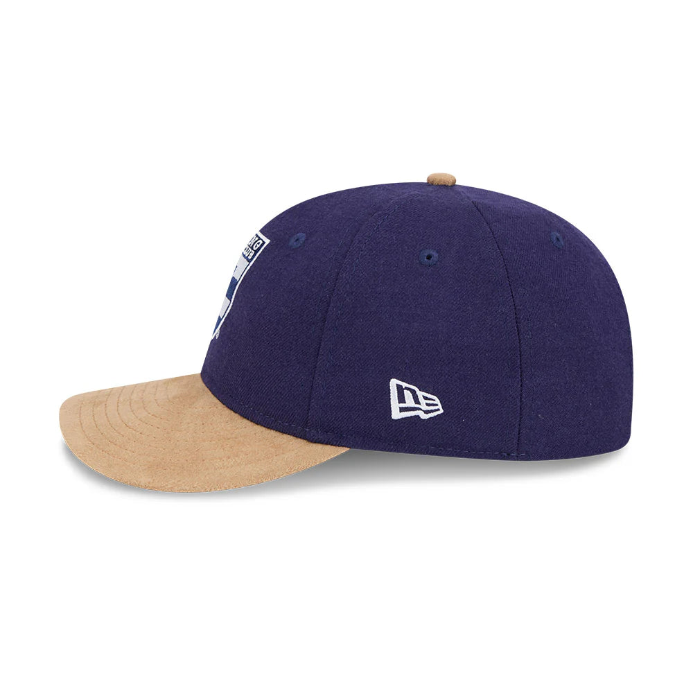 Geelong Cats Hat - AFL 2025 Retro Contrast Suede 9Fifity Strapback Cap - New Era